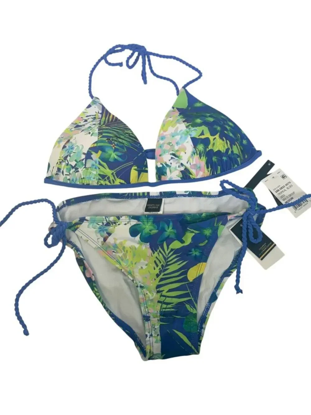 NEW Tropical Bikini M Push Up String Cheeky JcPenny Ninety Six Degrees with Tags